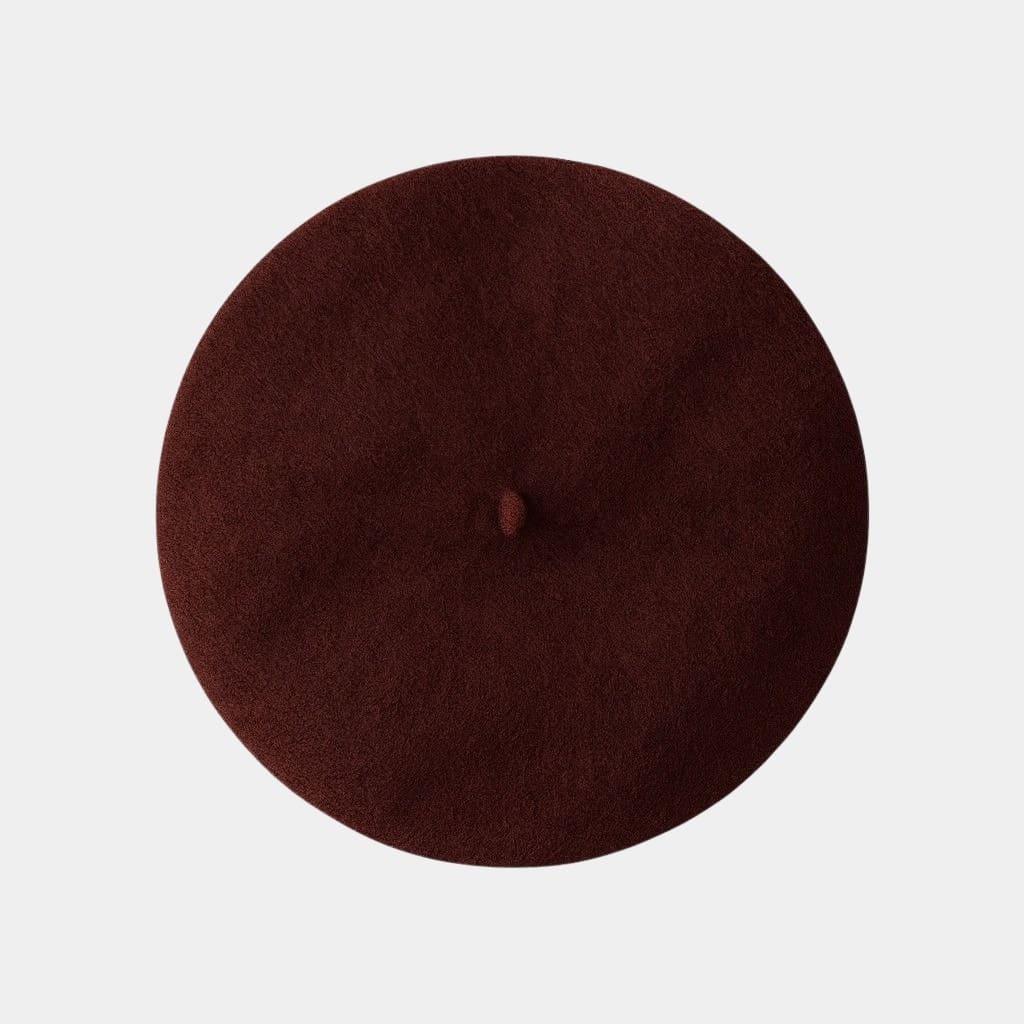 Béret basque café en laine