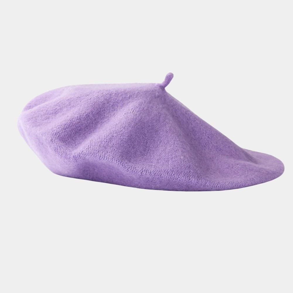 Béret basque violet clair en laine