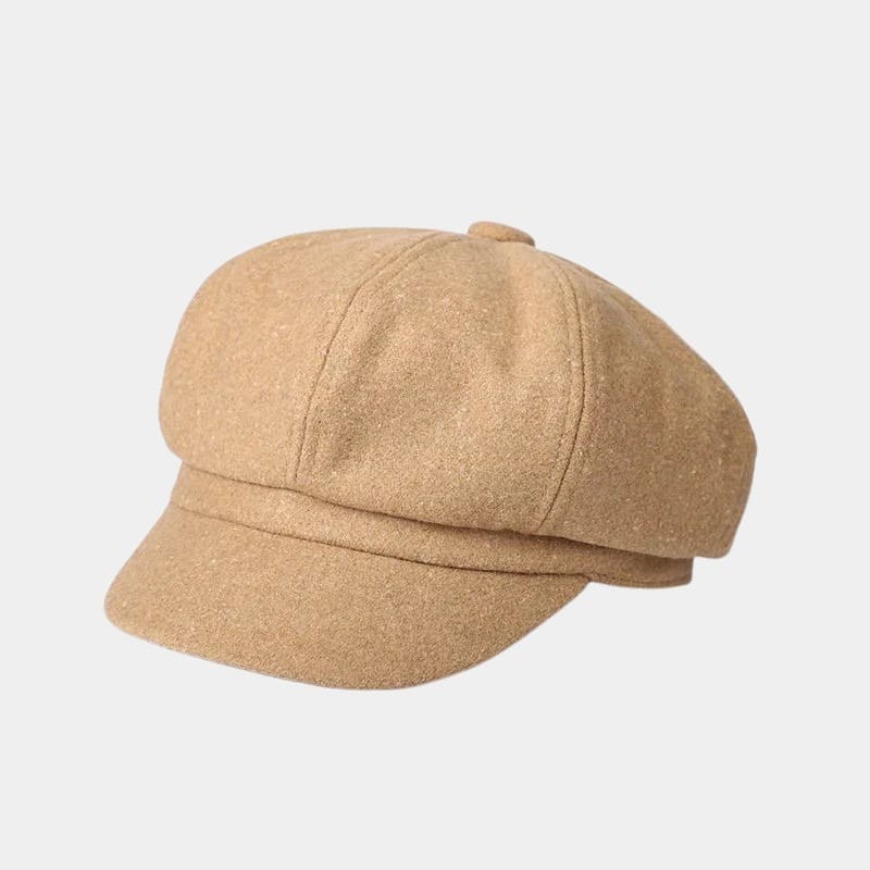 Béret casquette camel en coton