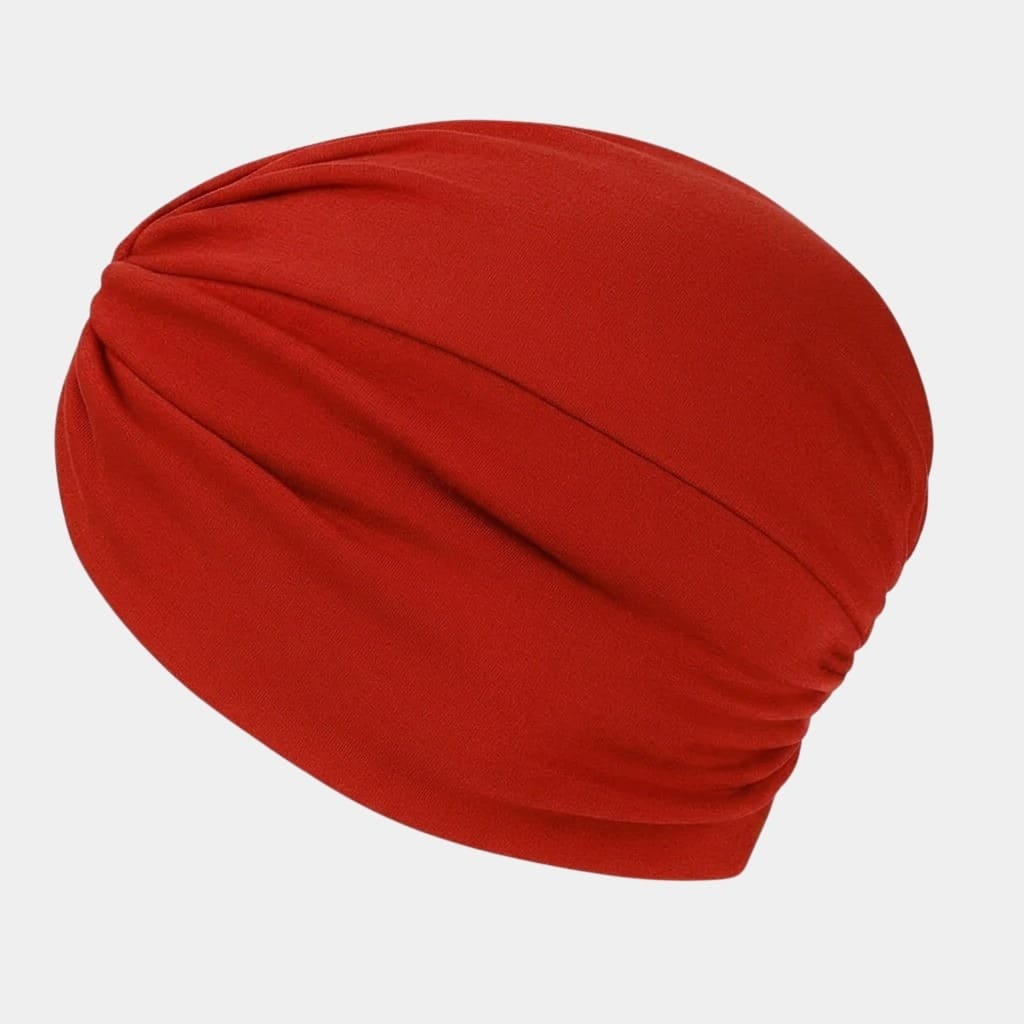 Turban croisé rouge