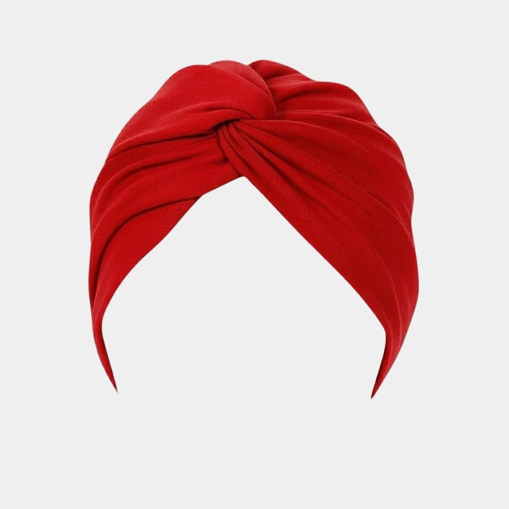 Turban croisé rouge