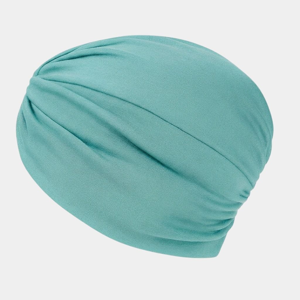 Turban croisé turquoise