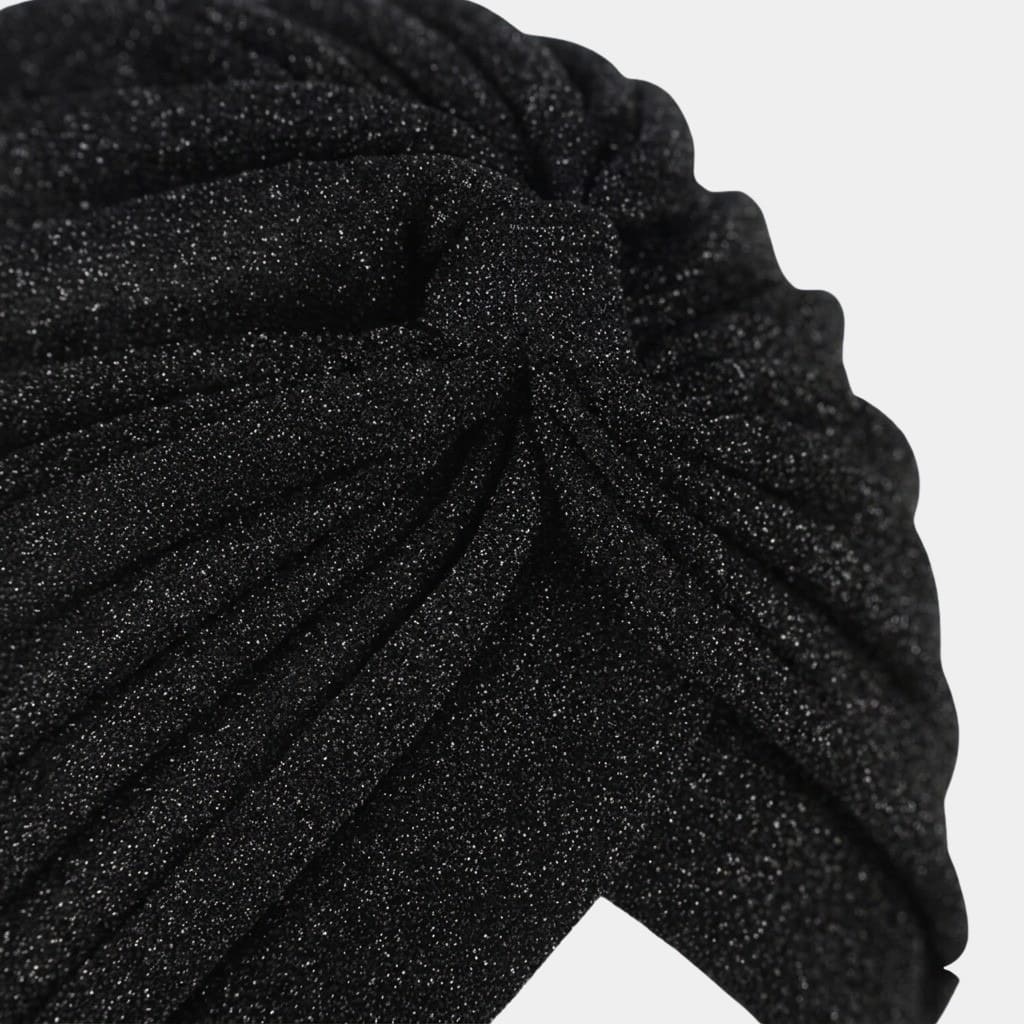 Turban noir avec paillettes