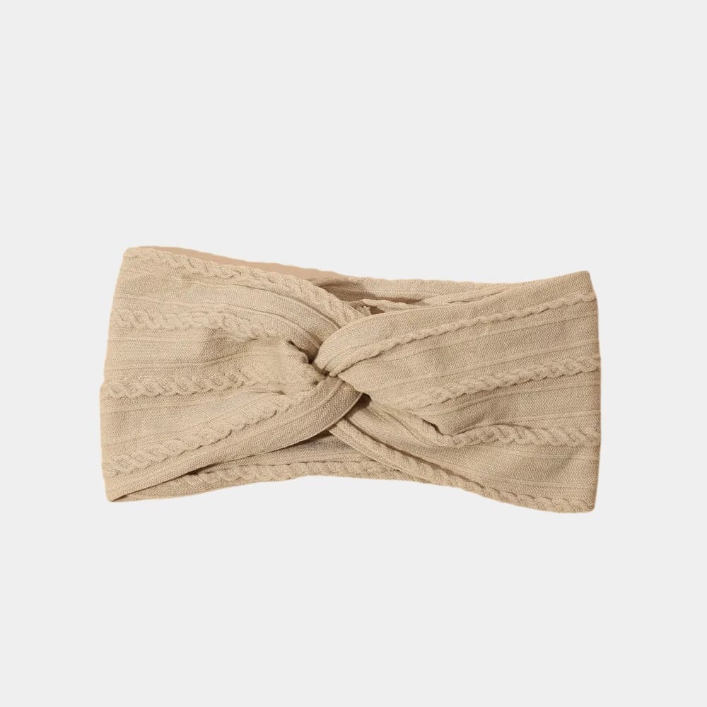 Bandeau bébé large beige vanille