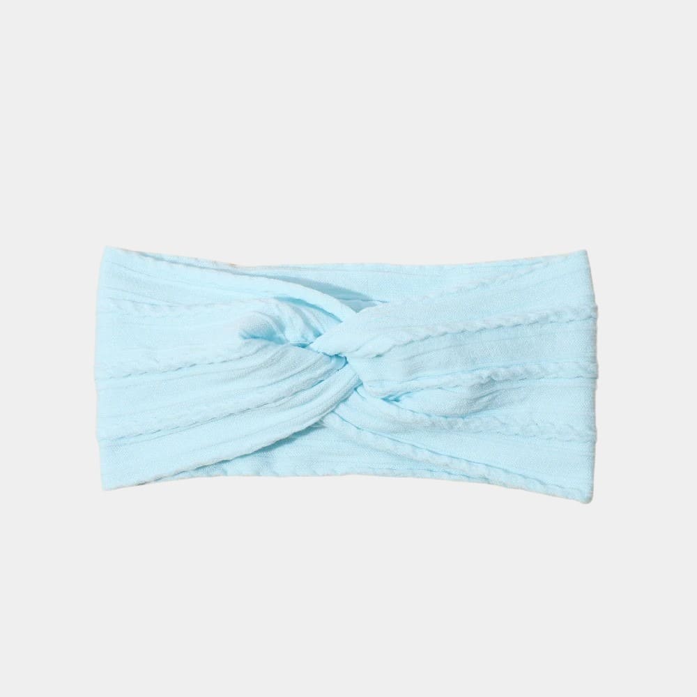 Bandeau bébé large bleu clair