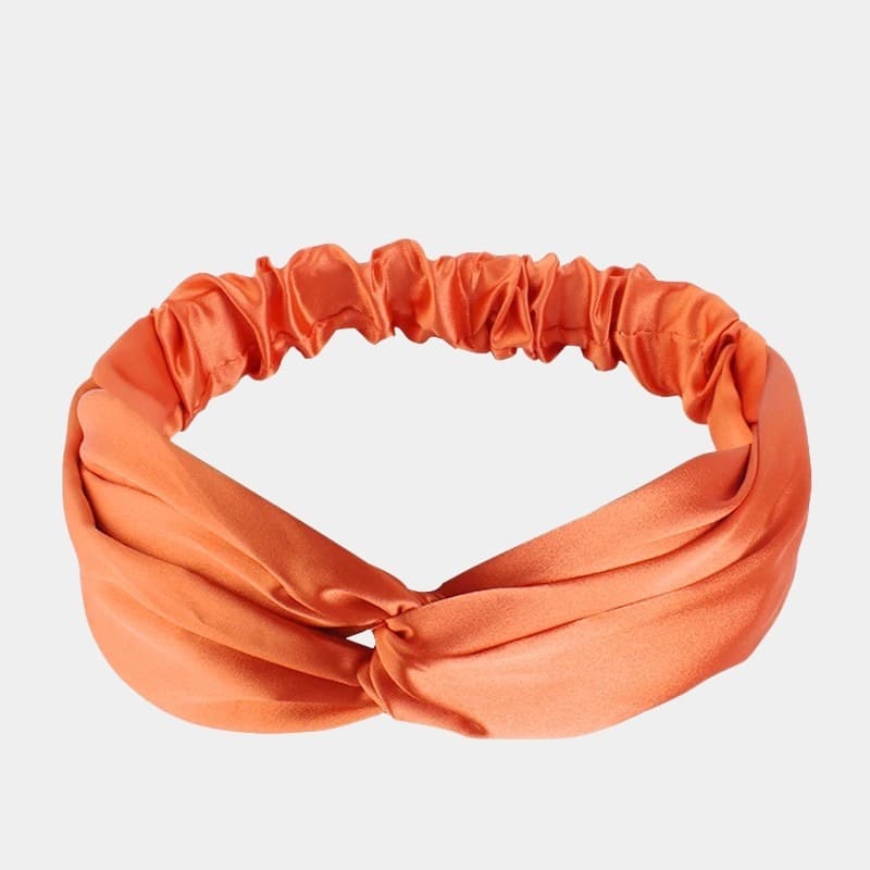 Bandeau en satin orange