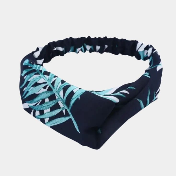 Bandeau tropical bleu foncé