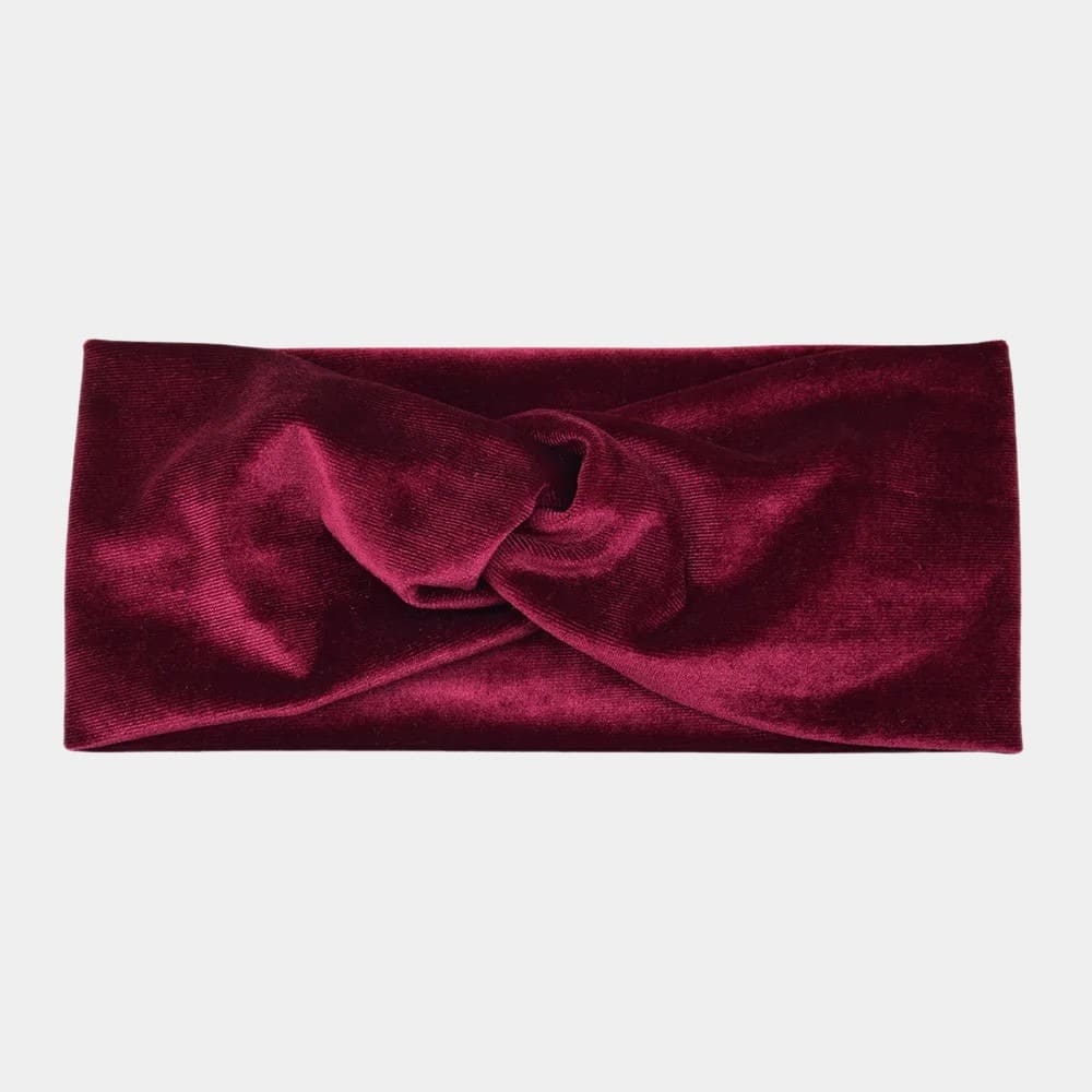 Bandeau en velours bordeaux