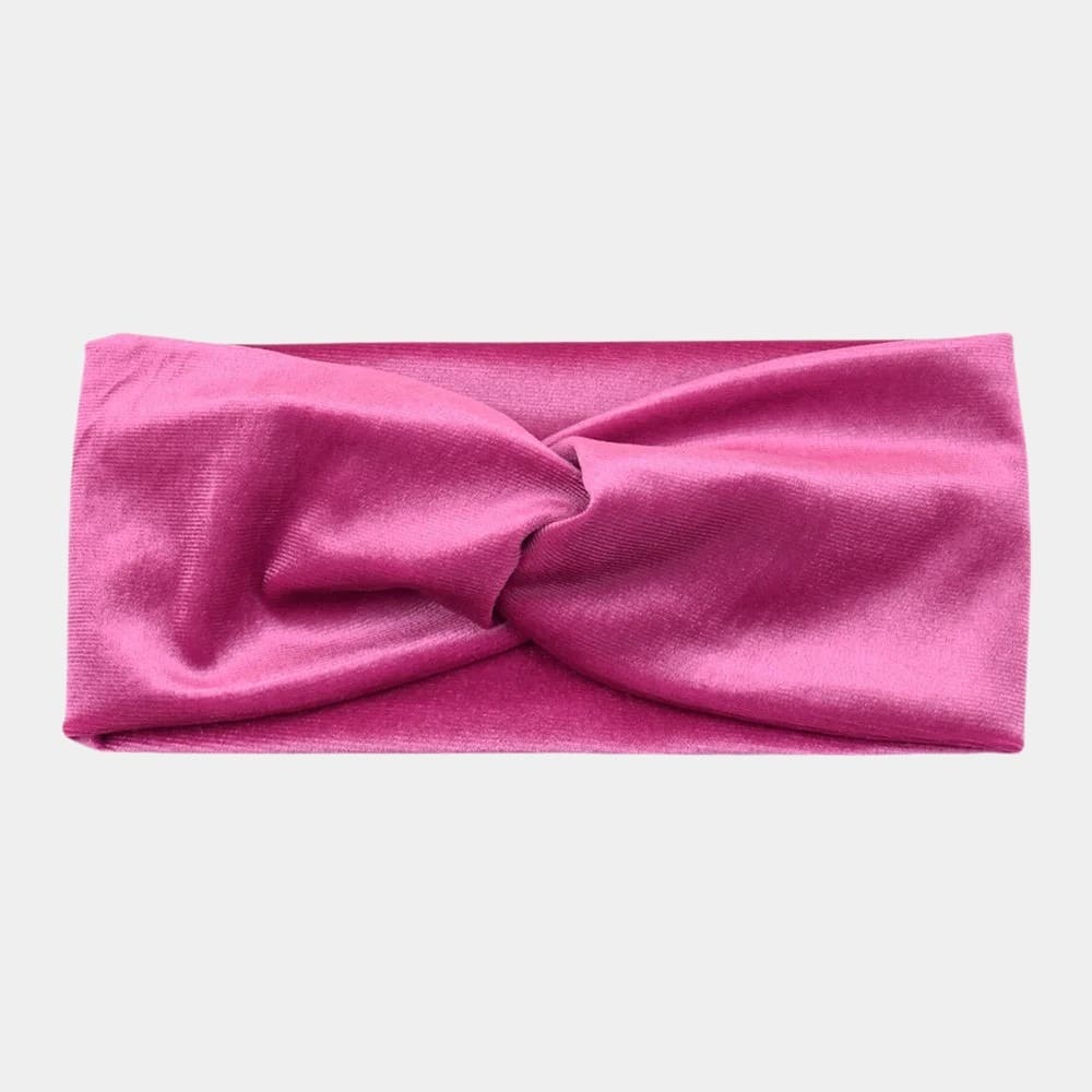 Bandeau en velours rose