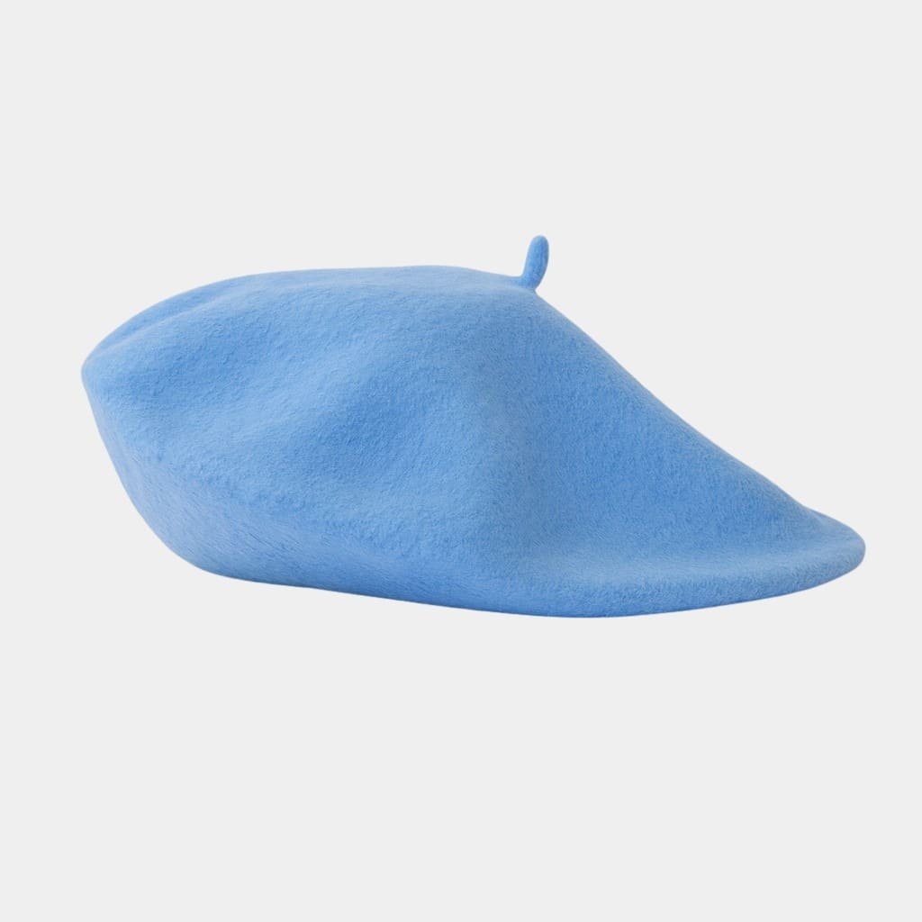 Béret basque bleu ciel en laine