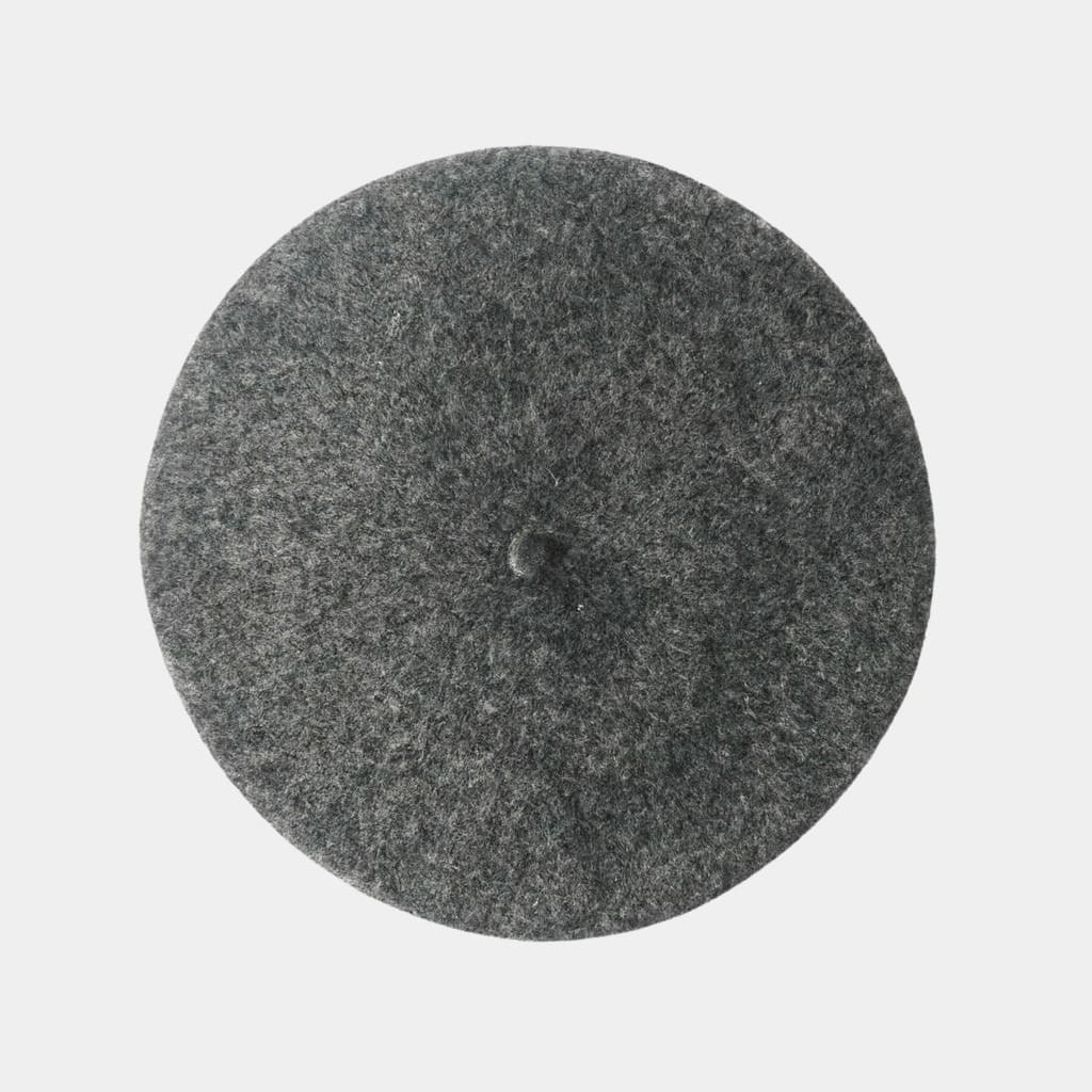 Béret basque gris foncé chiné en laine