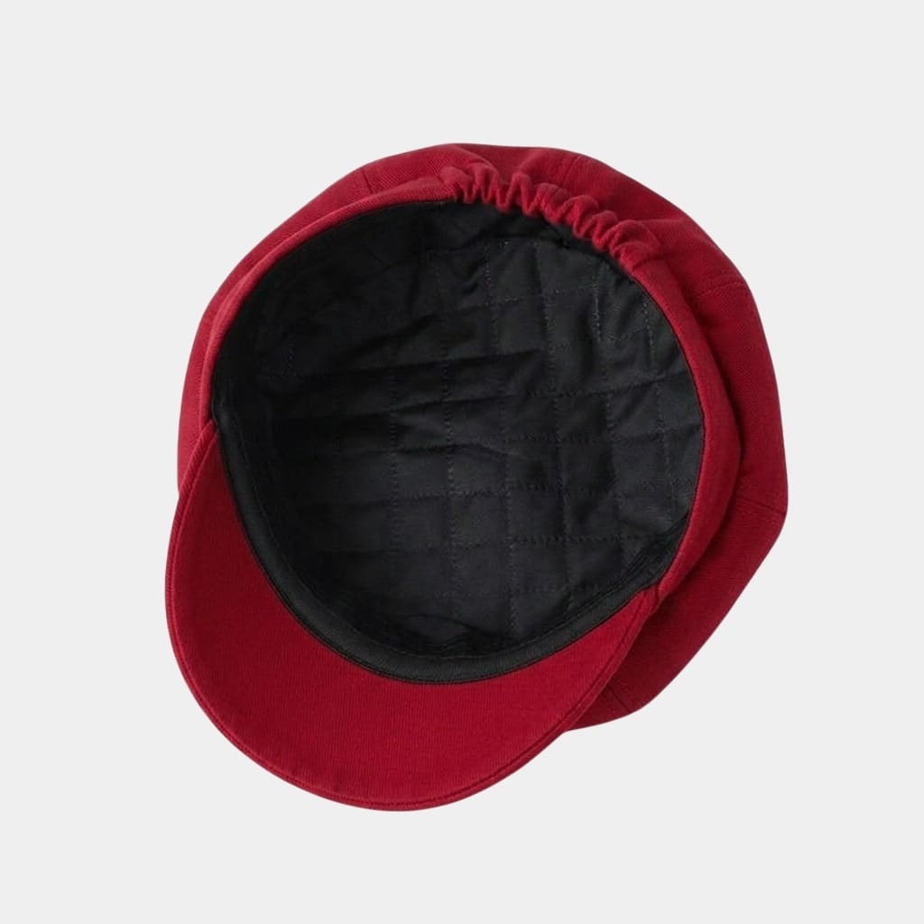 Béret casquette rouge en coton