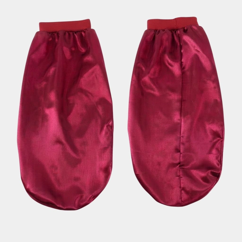Bonnet de nuit en satin long bordeaux