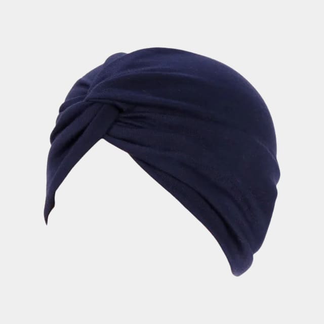 Turban croisé bleu marine