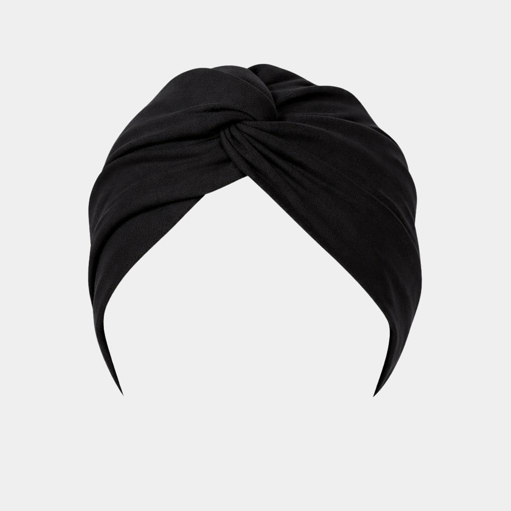 Turban croisé noir