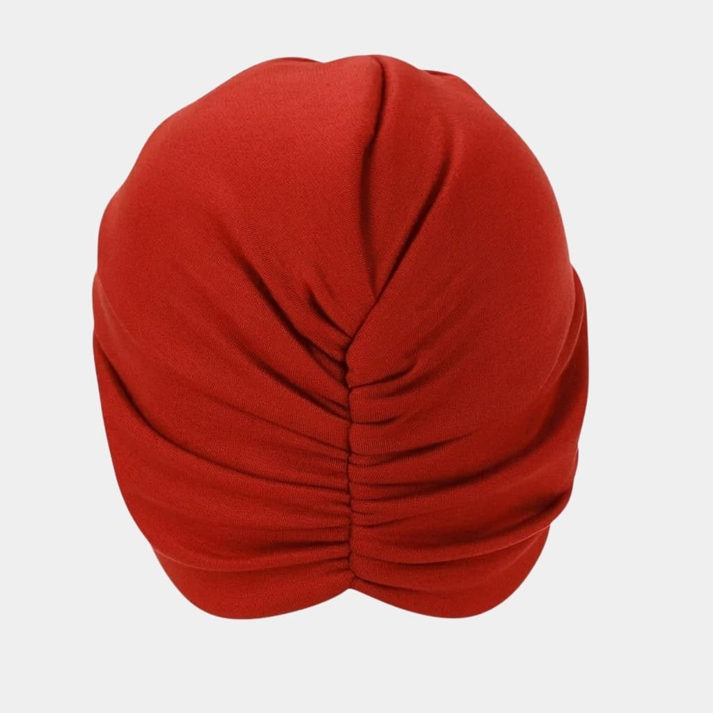 Turban croisé rouge