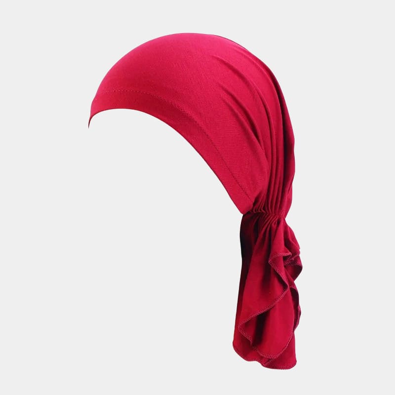 Turban foulard rouge