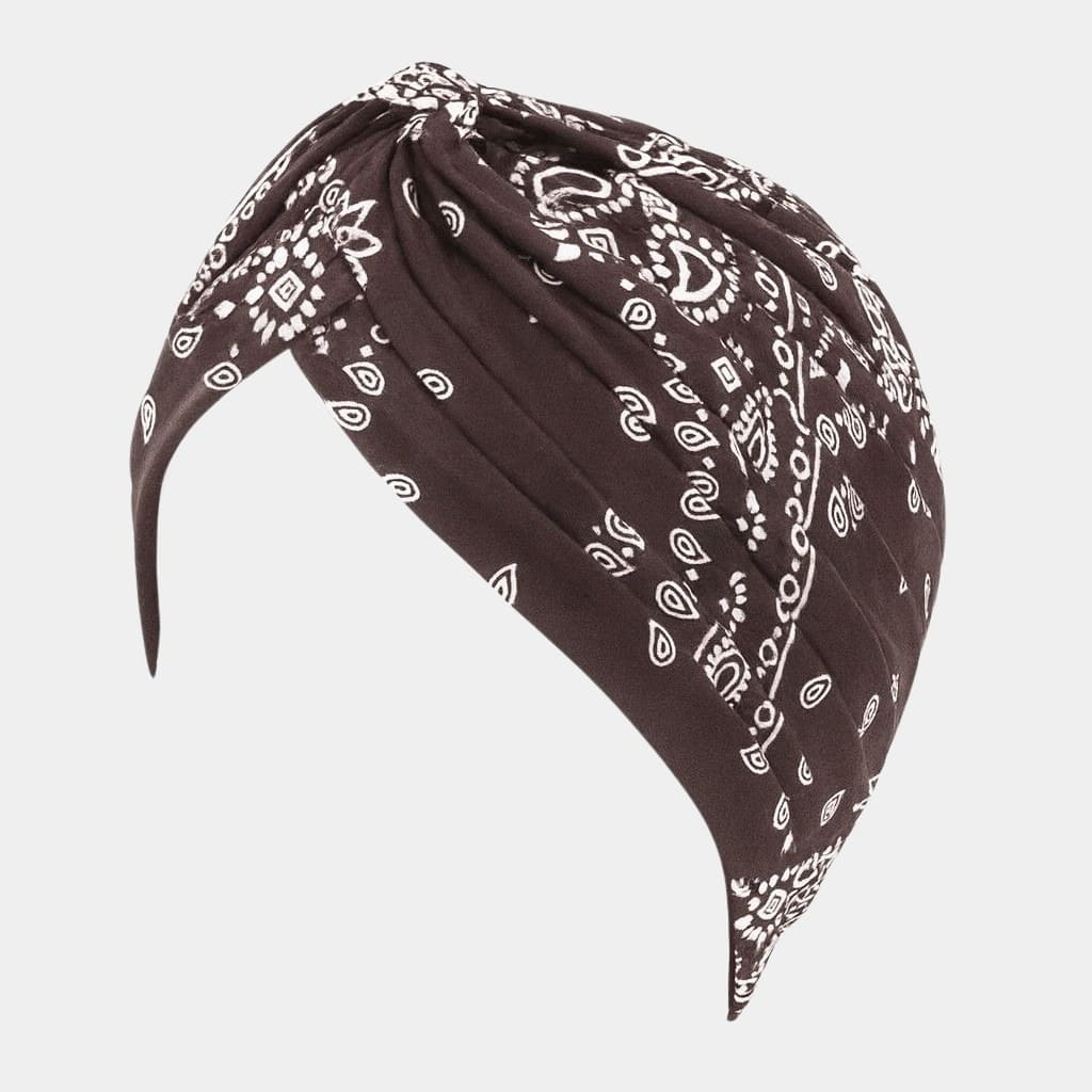 Turban motif bandana noir