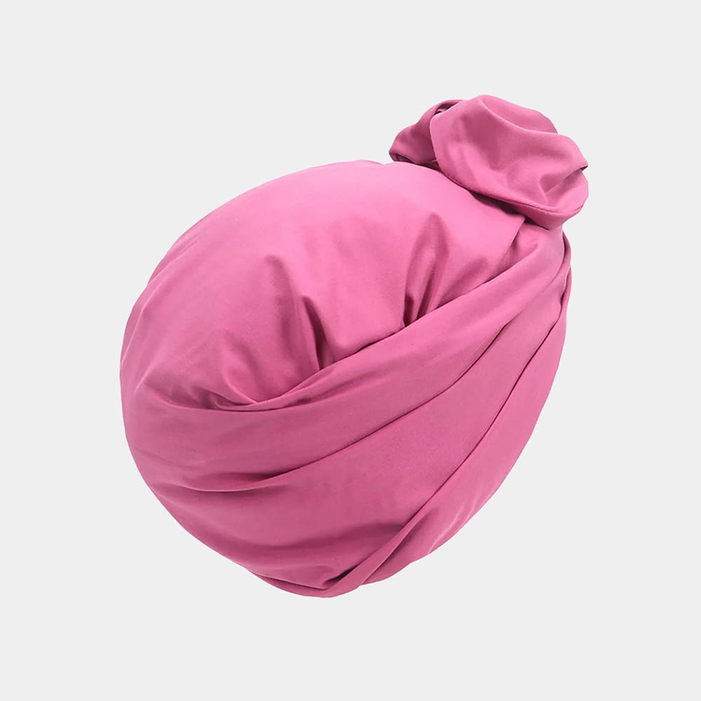 Turban rose avec nœud