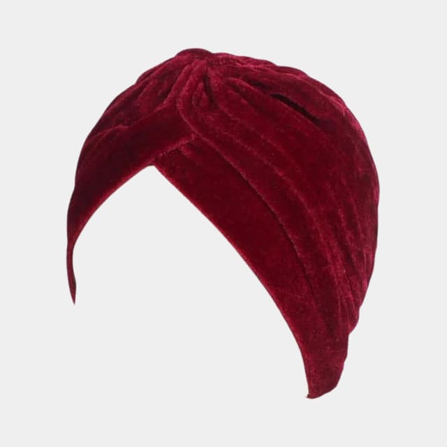 Turban rouge en velours