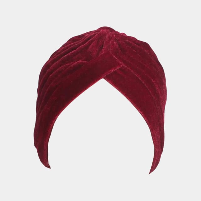 Turban rouge en velours